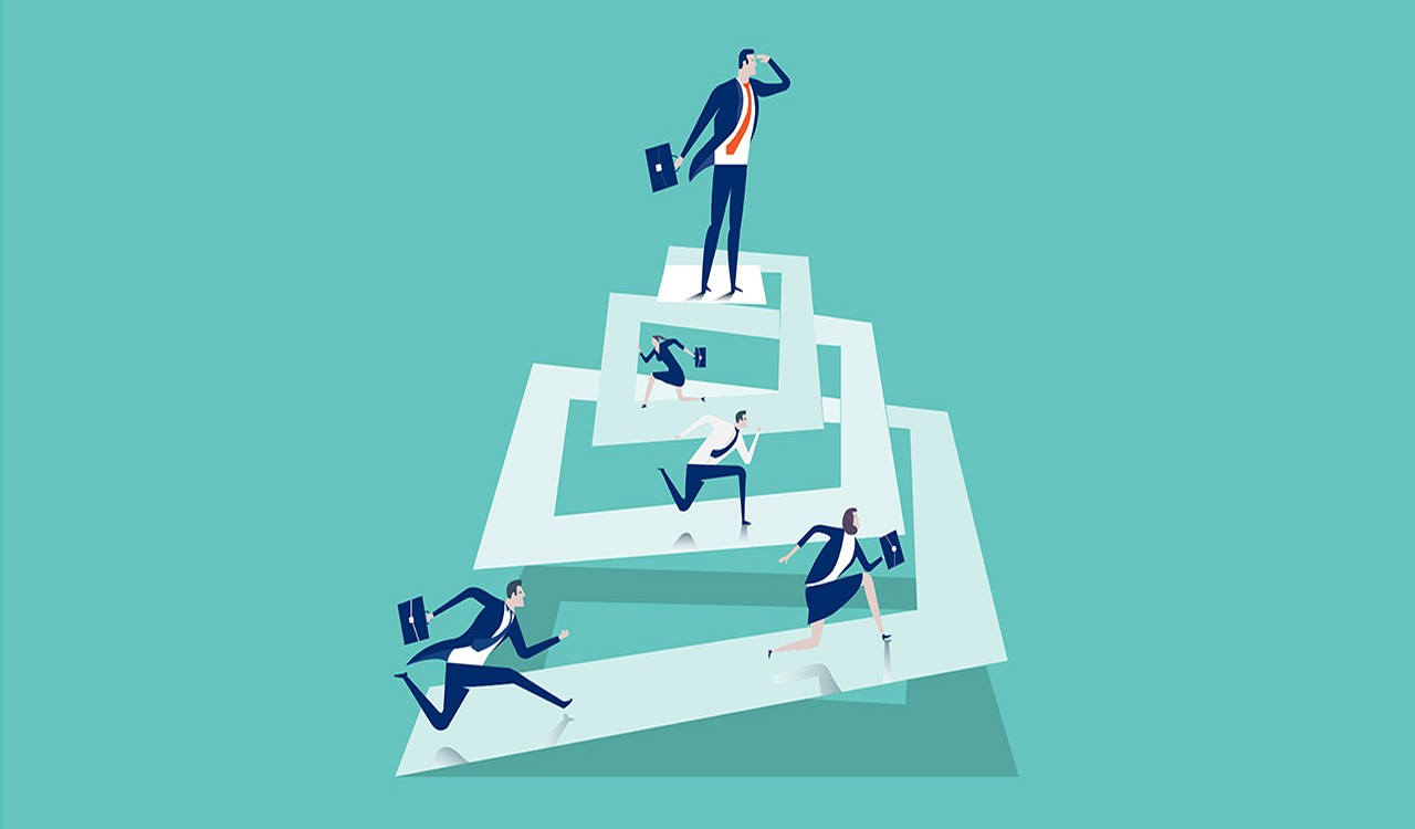 Success. Way up. Business vector illustration